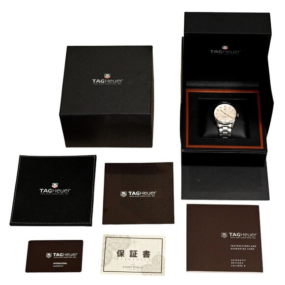 Men's Tag Heuer 39mm Carrera Auto Calibre 6 White Dial SS Watch! WAS2112.BA0732! - Picture 11 of 11